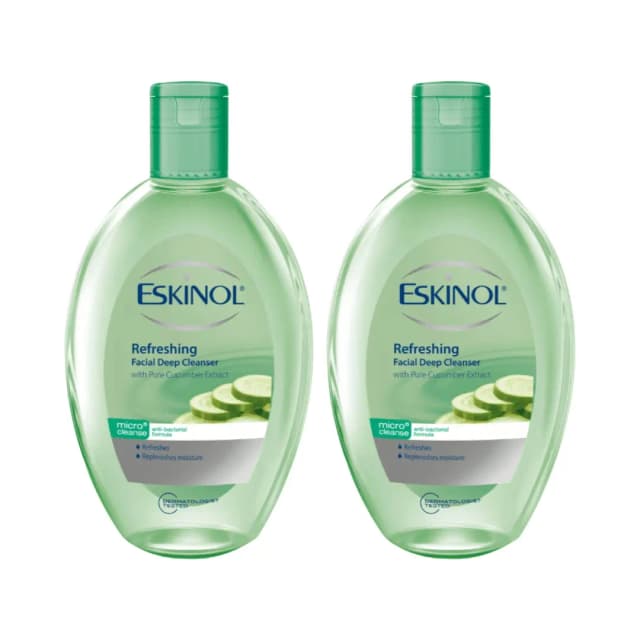 Eskinol Cleanser Refreshing Cucumber Face Toner Green 225mlx2 Pieces