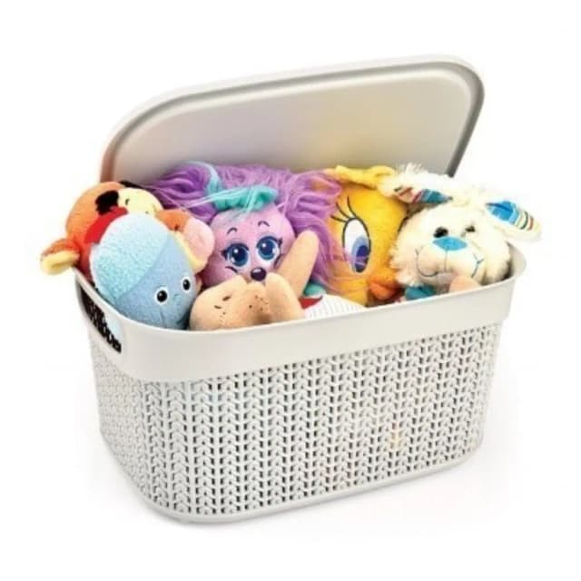 Ucsan Knit Design Basket with Lid 9 L