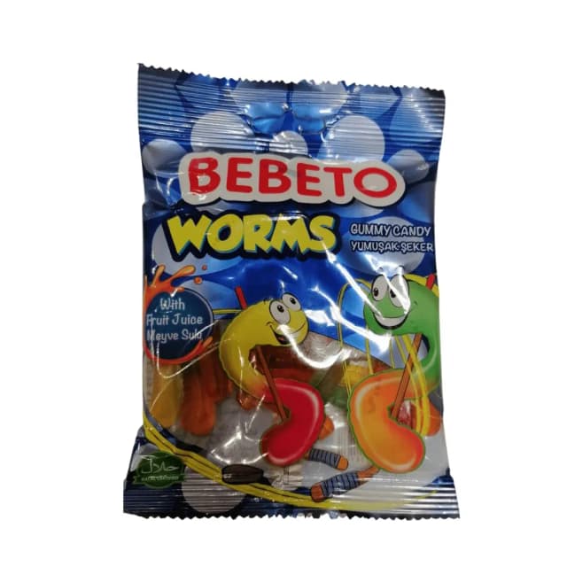 Bebeto Worms Gummy Candy 80g
