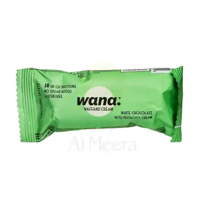 Wana Waff&Cream Protein Bar White Chocolate Pistachio 43G
