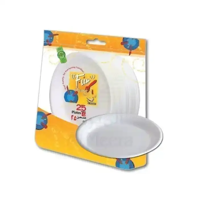 Fun Foam Plates White 25 Pcs