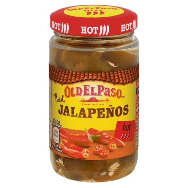 Old El Paso Hot & Sweet Red Jalapeño 215g