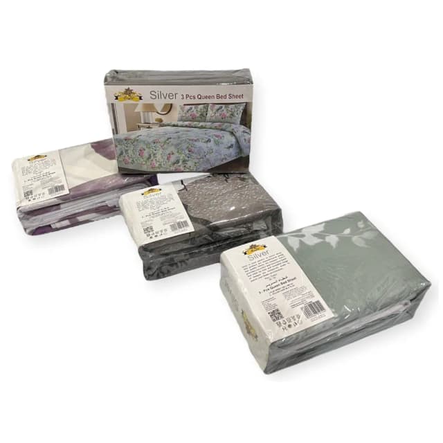 Flat Bedsheet Queen 3pcs Set
