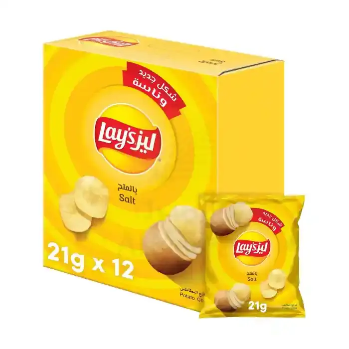 Lays Potato Chips Salt 21Gx12