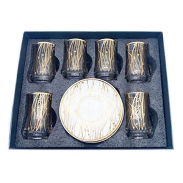 Royal Blue Istikana Cup & Saucer 6 pcs Set