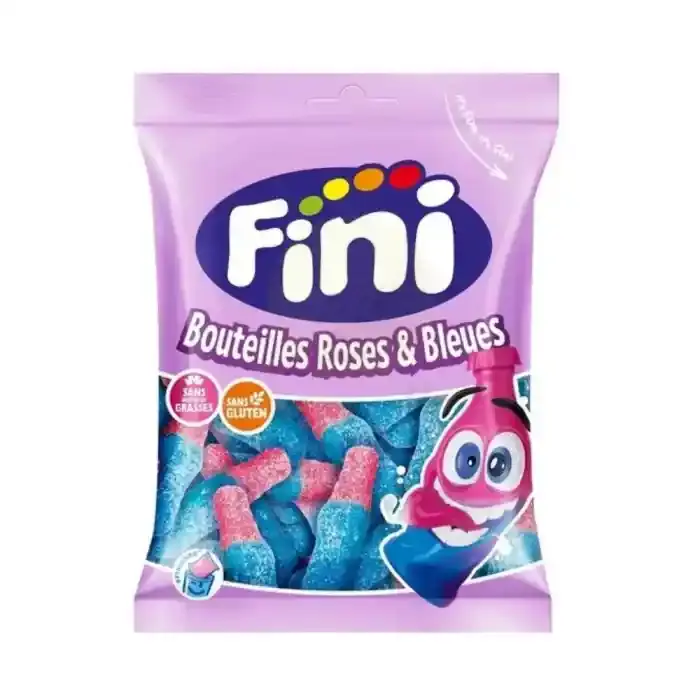 Fini Candy Jelly Gluten Free Pink & Blue Bottles 80 g