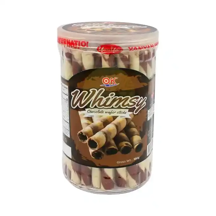 Ok! Whimsy Wafer Sticks Chocolate 380G