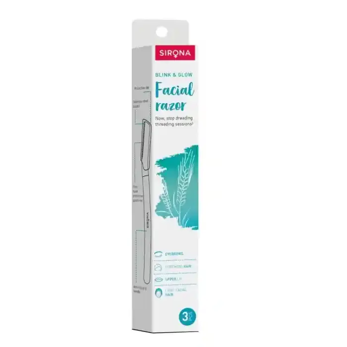 Sirona Women Blink & Glow Faical Razor, 3 Pieces