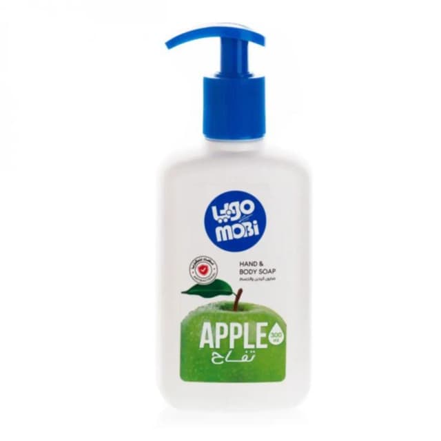 Mobi Soap Liquid Hand & Body Apple 300ml