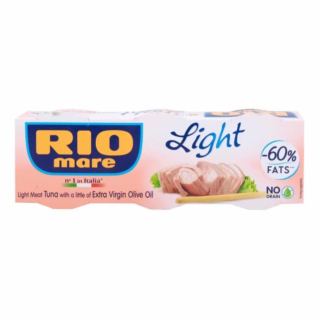 Rio Mare Light Meat with a Little of Extra Virgin Olive Oil Tuna 60gx3 Pieces