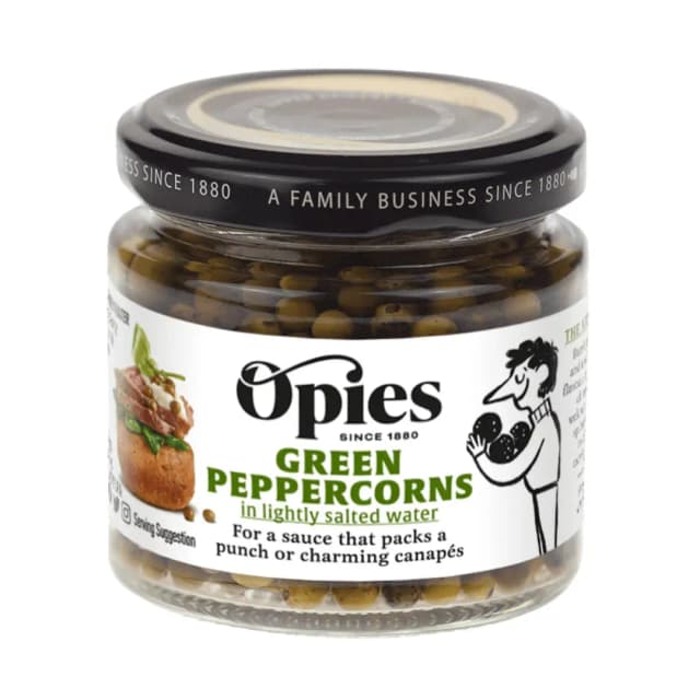 Opies Green Peppercorns Light Salted Water 115g