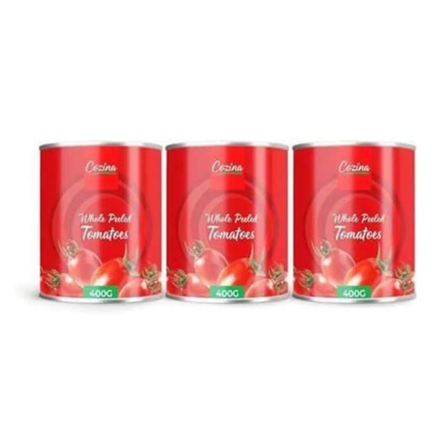 Cozina Whole Peeled Tomatoes 400Gx3 @SP