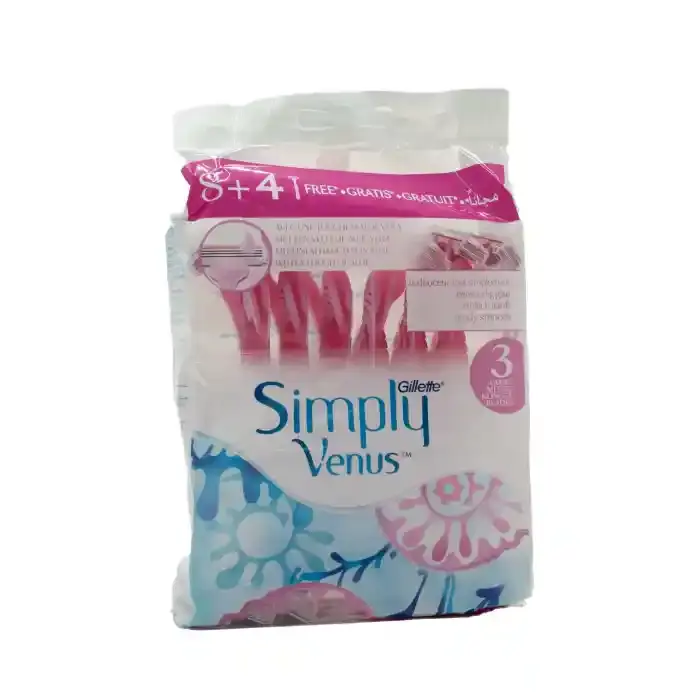 Gillette Razors Disposable Simply Venus 3 12 Pieces