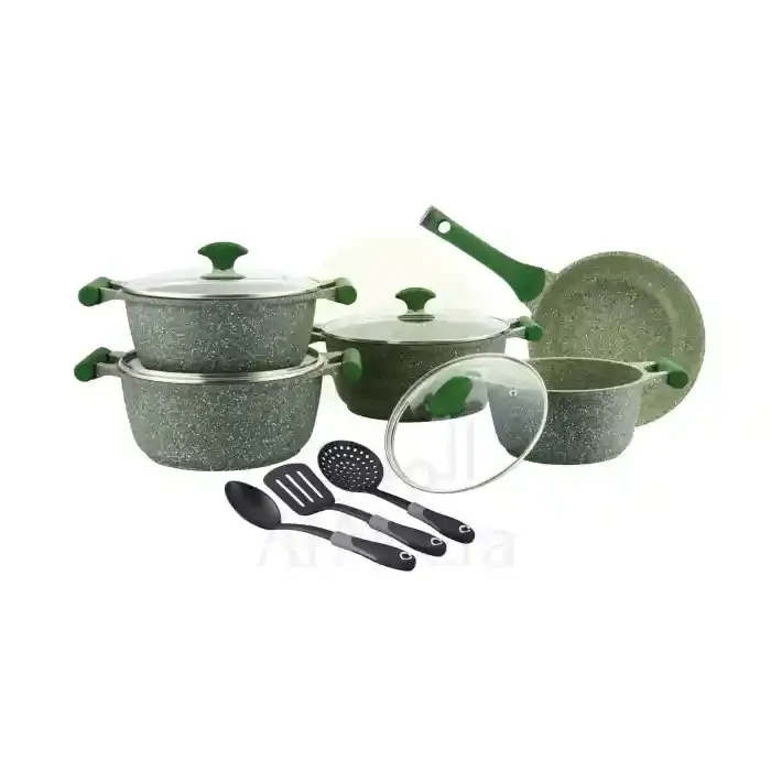 PRESTIGE Essentials Cookware Set Green 12pc