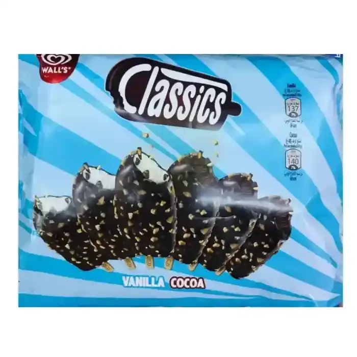 Wall's Classics Vanilla Cocoa Ice Cream Stick 390ml
