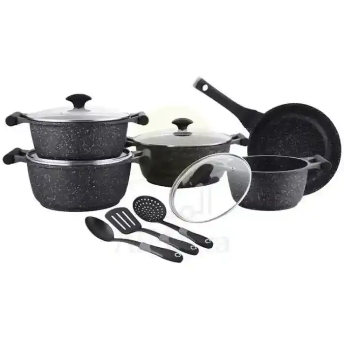 PRESTIGE Essentials Cookware Set Black 12pc