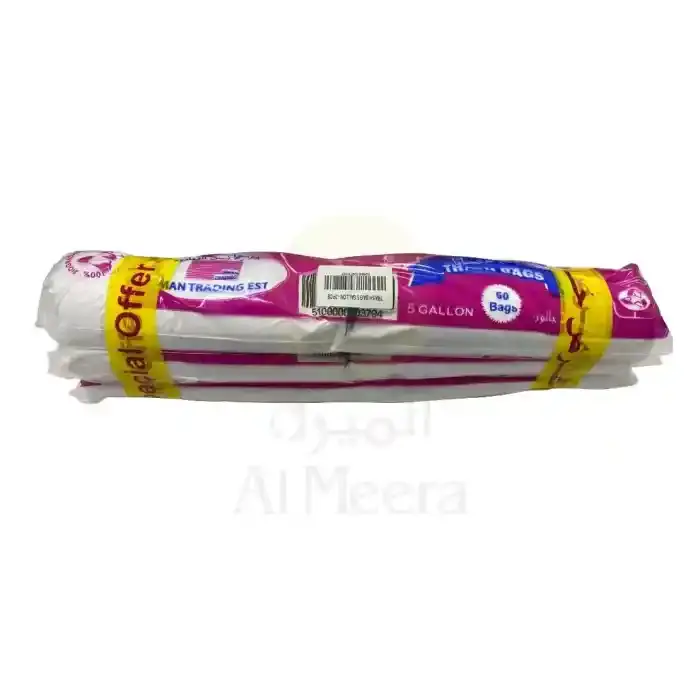 Oman Trash Bags 5Gallon 45Pcs 3Packs 15X4.5X2.5"
