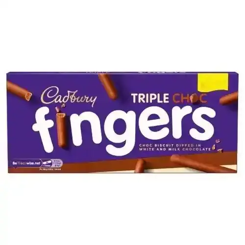 CADBURY TRIPLE CHOCOLATE FINGERS BISCUITS 110G