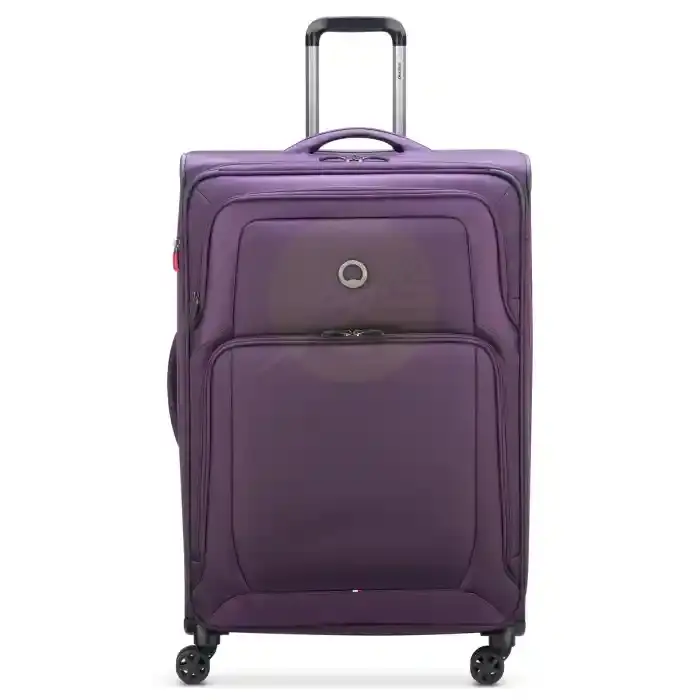 Delsey Optimax Lite 4 Wheel Soft Trolley 80Cm Purple