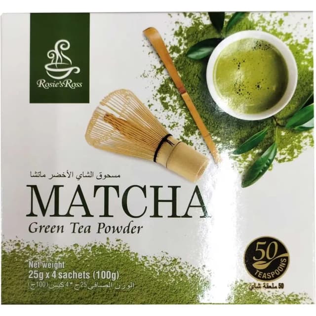 Rosie's Ross Matcha Green Tea Powder 25gx4 Pieces