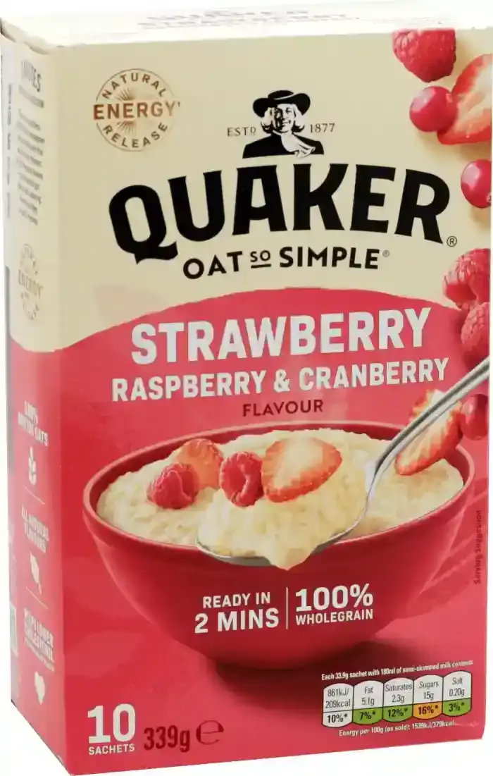 QUAKER OAT SO SIMPLE BERRIES 10X33.9G