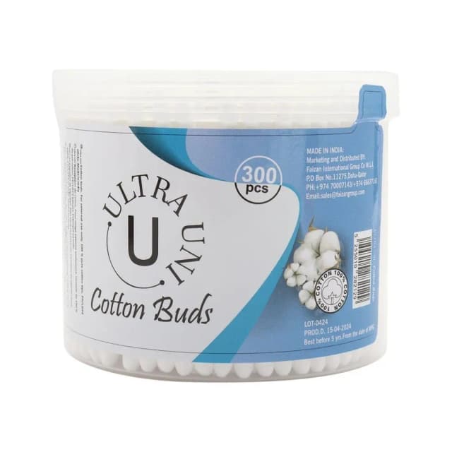 Ultra Uni Cotton Buds 300 Pieces
