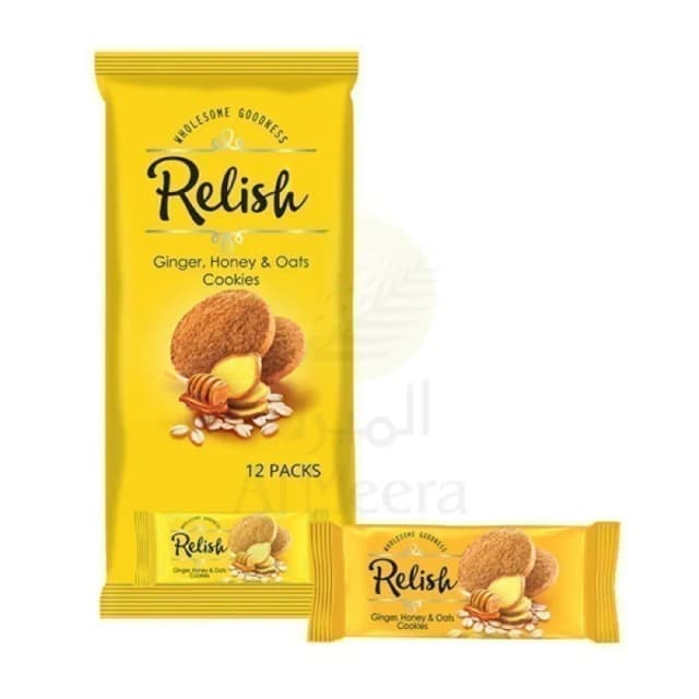 Relish Ginger & Honey Cookies 42gx12 Pieces