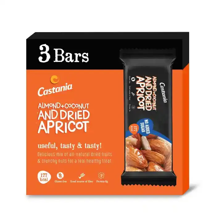 Castania Almonds & Coconuts No Added Sugar Bar 38g x 3