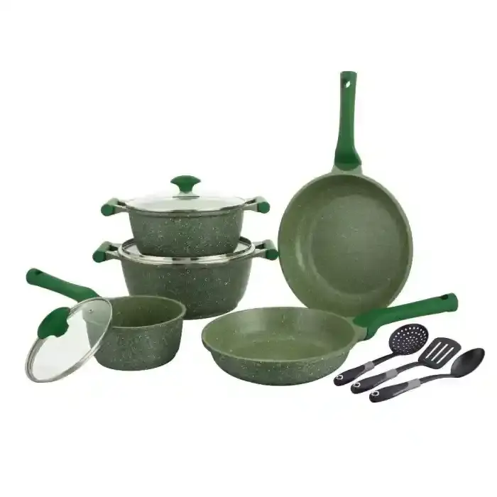 Prestige Ess Cookware 11Pcs Set green 0723