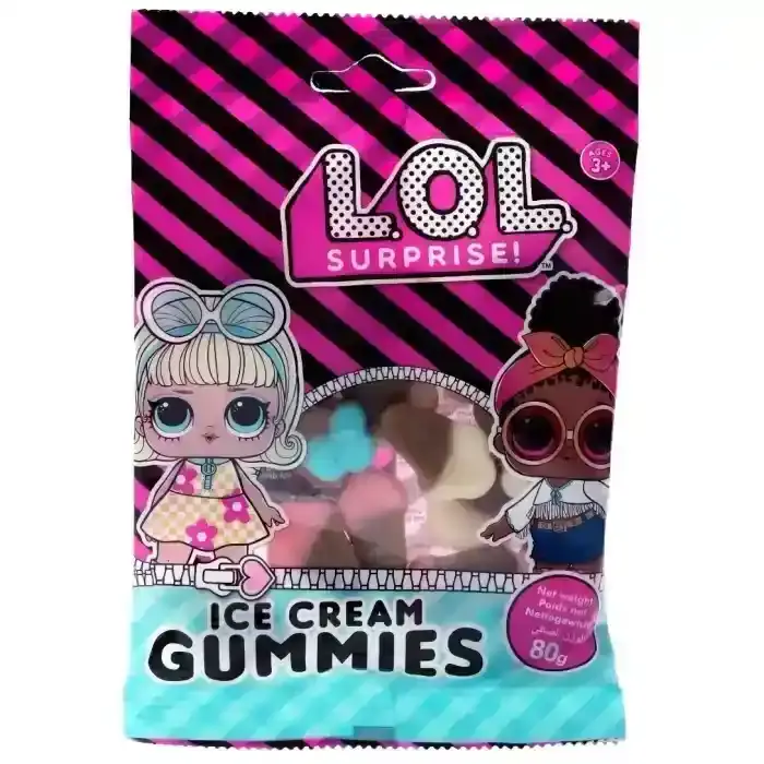 LOL Surprise Candy Ice Cream Gummies 80g