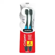 Colgate 360 Charcoal Assorted Toothbrush 2 Pieces