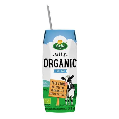 ARLA MILK ORGANIC FULL FAT 6 X200ML