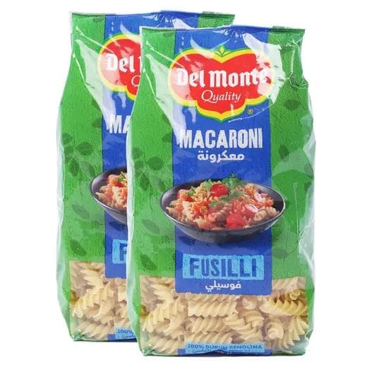 DELMONTE FUSILLI PASTA 2X400GM