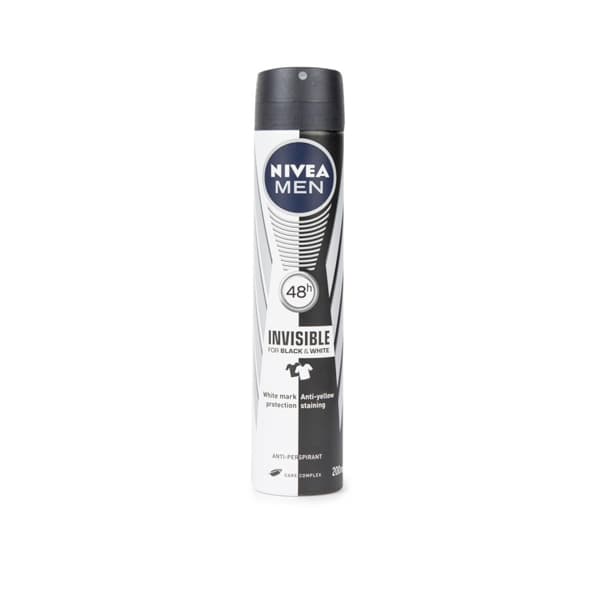 NIVEA MEN BLACK & WHITE INVISIBLE ORIGINAL BODY SPRAY 200ML