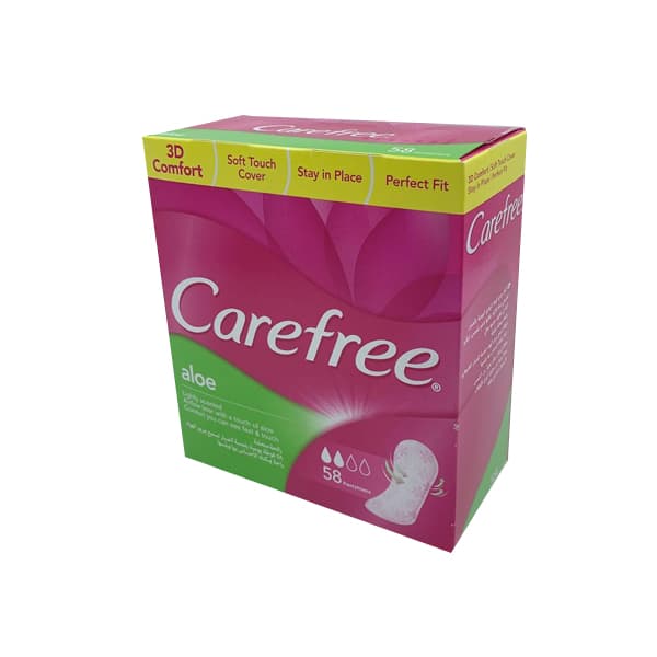 CAREFREE PANTYLINERS ALOE SCENTED 58 SLIPS