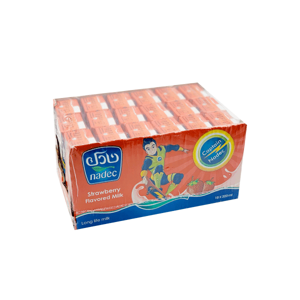 NADEC STRAWBERRY LONG LIFE MILK 18 x 200ML