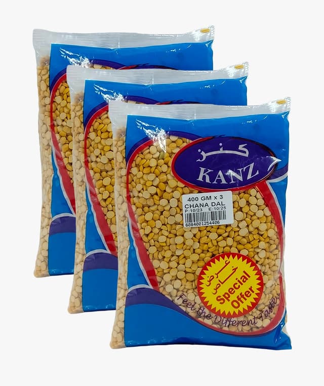 KANZ CHANA DAL PROMO PACK 3X400GM