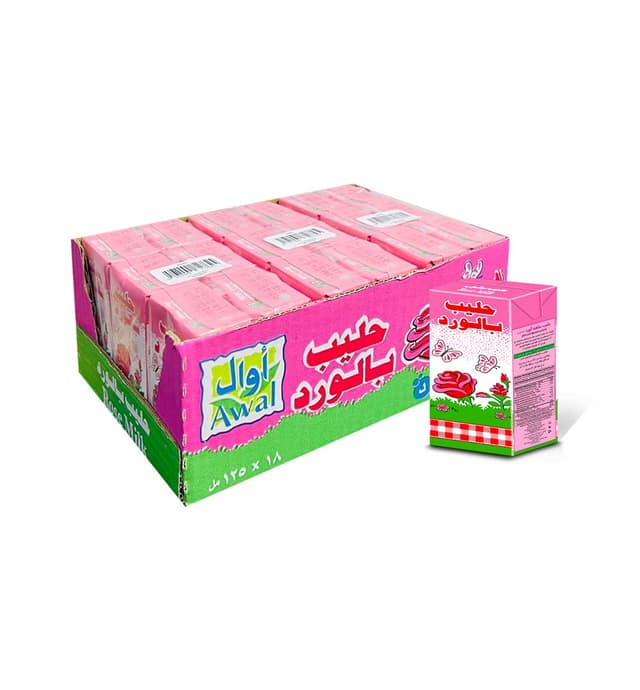 AWAL FLV MILK ROSE 18 X 125 ML