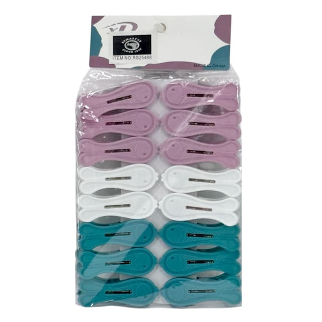 Plastic Clothing Clips 16Pcs