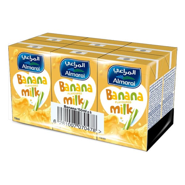 ALMARAI NIJOOM UHT MILK BANANA 6X150ML