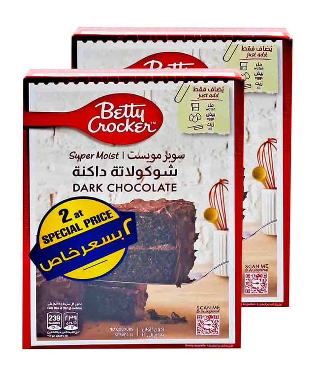 BC CAKE MIX DARK CHOCOLATE 2X500GR PROMO