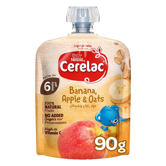 نستلة سيريلاك موز و تفاح و شوفان 90 جرام