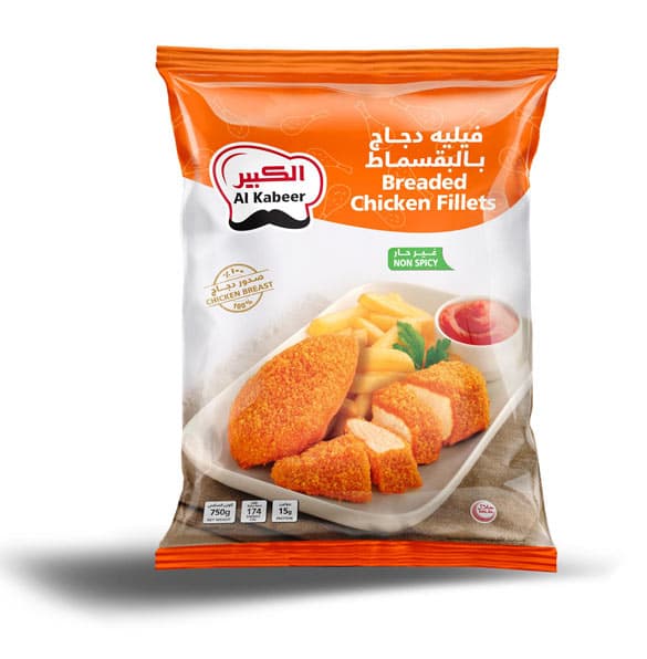 ALKABEER BREADED CHICKEN FILLETS 750 GM