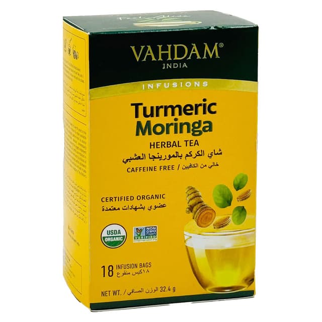 VAHDAM TURMERIC MORINGA HERBAL TEA 18TB
