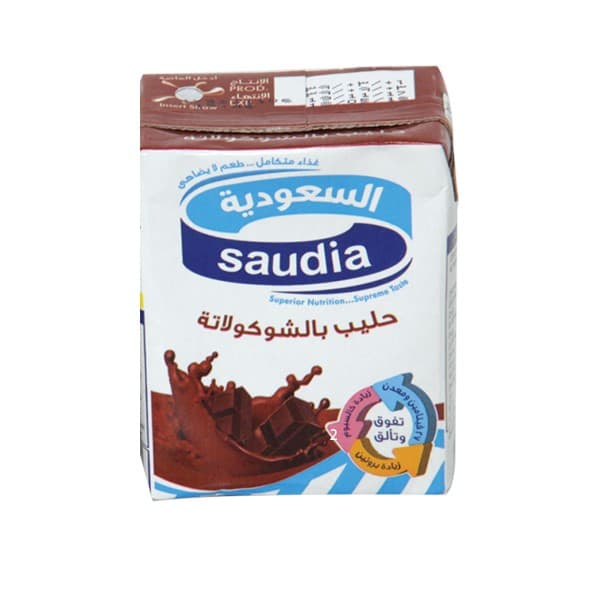 SAUDIA UHT MILK CHOCOLATE 6 X 200ML
