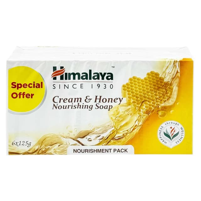 HIMALAYA CREAM & HONEY NOURISHING SOAP 6X125GR SPECIAL OFFER