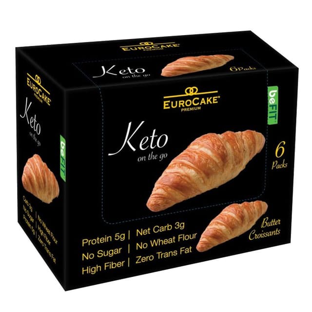 EURO CAKE KETO BUTTER CROISSANT 6X40GM