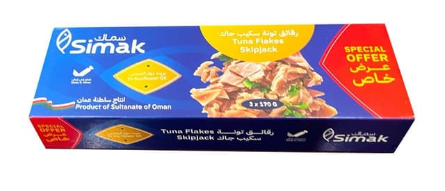 SIMAK TUNA FLAKES IN SUNFLOWER OIL 3X170GM