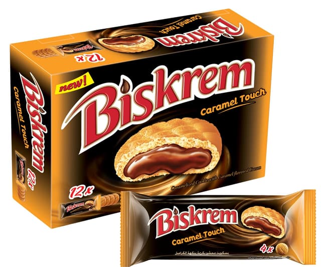 BISKREM CARAMEL BISCUITS 12 x 36G