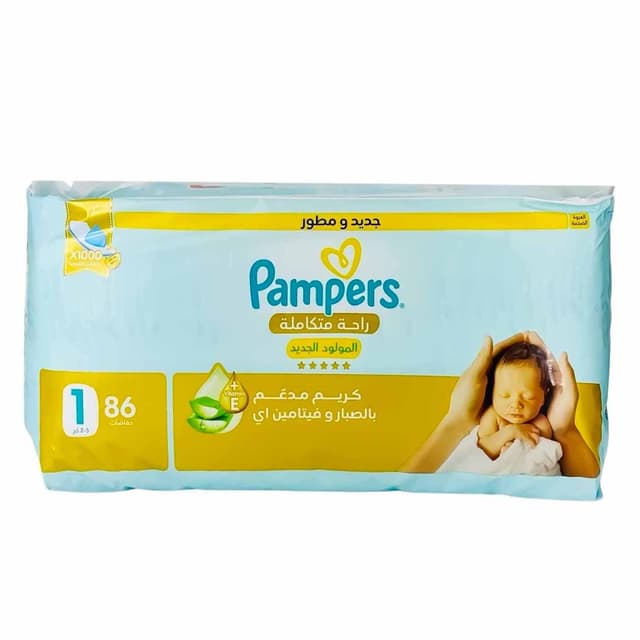 PAMPERS PREMIUM MEGA PACK NEW BORN 1 86PCS